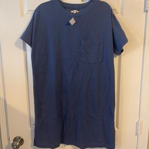 Madewell tshirt dress - ribbed blue - size M